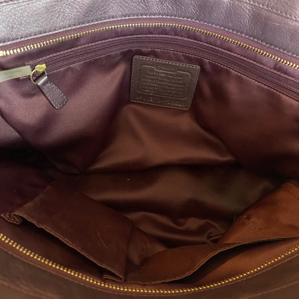 Coach Op Art Alexis Carryall Tote Bag - Bordeaux - Picture 4 of 5